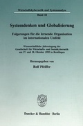 Cover: Systemdenken und Globalisierung. - Duncker & Humblot