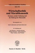 Cover: Wirtschaftsethik und Moral&ouml;konomik. - Duncker & Humblot