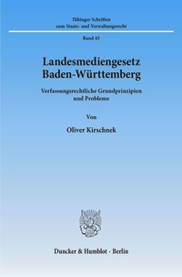 Abbildung von: Landesmediengesetz Baden-Württemberg. - Duncker & Humblot