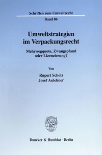 Abbildung von: Umweltstrategien im Verpackungsrecht. - Duncker & Humblot