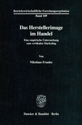 Cover: Das Herstellerimage im Handel. - Duncker & Humblot