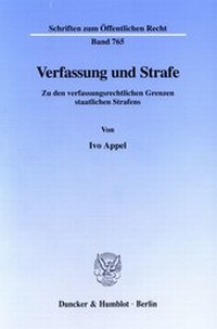 Abbildung von: Verfassung und Strafe. - Duncker & Humblot