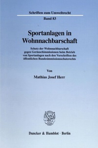 Bild: Sportanlagen in Wohnnachbarschaft. - Duncker & Humblot