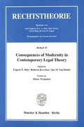 Cover: Consequences of Modernity in Contemporary Legal Theory. - Duncker & Humblot