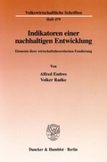 Cover: Indikatoren einer nachhaltigen Entwicklung. - Duncker & Humblot