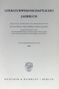 Cover: Literaturwissenschaftliches Jahrbuch. - Duncker & Humblot
