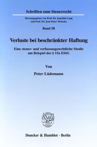 Abbildung von: Verluste bei beschränkter Haftung. - Duncker & Humblot
