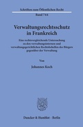 Cover: Verwaltungsrechtsschutz in Frankreich. - Duncker & Humblot