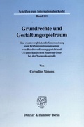 Cover: Grundrechte und Gestaltungsspielraum. - Duncker & Humblot
