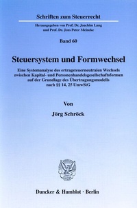 Abbildung von: Steuersystem und Formwechsel. - Duncker & Humblot