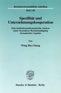 Abbildung von: Spezifität und Unternehmungskooperation. - Duncker & Humblot