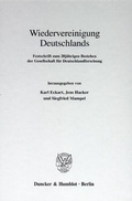 Cover: Wiedervereinigung Deutschlands. - Duncker & Humblot