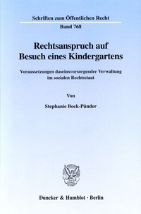 Abbildung von: Rechtsanspruch auf Besuch eines Kindergartens. - Duncker & Humblot