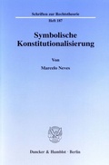 Cover: Symbolische Konstitutionalisierung. - Duncker & Humblot