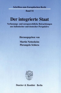 Abbildung von: Der integrierte Staat. - Duncker & Humblot
