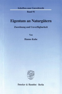 Abbildung von: Eigentum an Naturgütern. - Duncker & Humblot