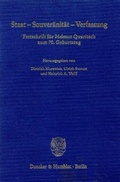 Cover: Staat - Souver&auml;nit&auml;t - Verfassung. - Duncker & Humblot