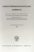Cover: Literaturwissenschaftliches Jahrbuch. - Duncker & Humblot
