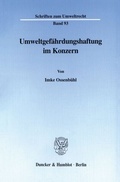 Bild: Umweltgefährdungshaftung im Konzern. - Duncker & Humblot