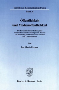 Abbildung von: Öffentlichkeit und Medienöffentlichkeit. - Duncker & Humblot