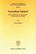 Cover: Vertretbare Sachen? - Duncker & Humblot