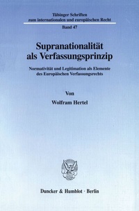 Abbildung von: Supranationalität als Verfassungsprinzip. - Duncker & Humblot