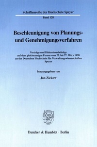Abbildung von: Beschleunigung von Planungs- und Genehmigungsverfahren. - Duncker & Humblot
