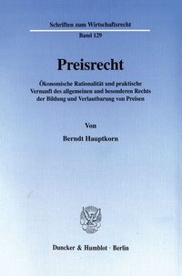 Abbildung von: Preisrecht. - Duncker & Humblot