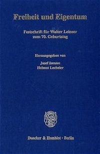 Abbildung von: Freiheit und Eigentum. - Duncker & Humblot