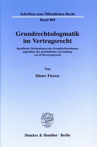 Abbildung von: Grundrechtsdogmatik im Vertragsrecht. - Duncker & Humblot
