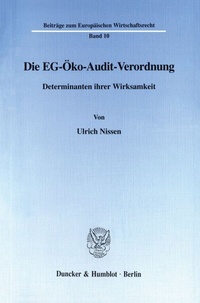 Bild: Die EG-Öko-Audit-Verordnung. - Duncker & Humblot
