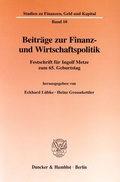 Cover: Beitr&auml;ge zur Finanz- und Wirtschaftspolitik. - Duncker & Humblot