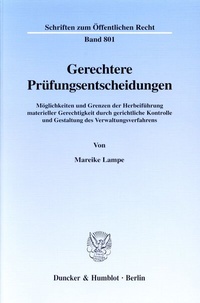 Abbildung von: Gerechtere Prüfungsentscheidungen. - Duncker & Humblot