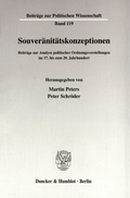 Cover: Souver&auml;nit&auml;tskonzeptionen. - Duncker & Humblot