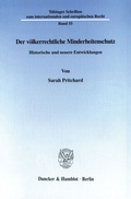 Cover: Der v&ouml;lkerrechtliche Minderheitenschutz. - Duncker & Humblot