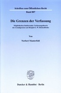 Cover: Die Grenzen der Verfassung. - Duncker & Humblot