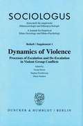 Cover: Dynamics of Violence. - Duncker & Humblot
