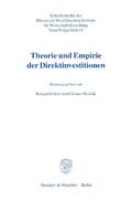 Cover: Theorie und Empirie der Direktinvestitionen. - Duncker & Humblot