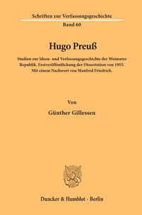 Enlarge image Cover: Hugo Preuß. - Duncker & Humblot