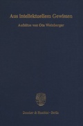 Cover: Aus intellektuellem Gewissen. - Duncker & Humblot