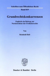 Abbildung von: Grundrechtskonkurrenzen. - Duncker & Humblot