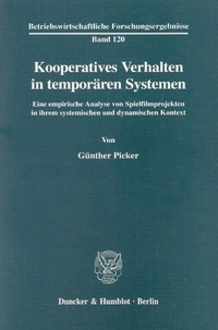 Abbildung von: Kooperatives Verhalten in temporären Systemen. - Duncker & Humblot