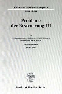 Abbildung von: Probleme der Besteuerung III. - Duncker & Humblot
