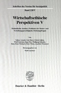 Cover: Wirtschaftsethische Perspektiven V. - Duncker & Humblot