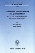 Cover: Kommunale Selbstverwaltung zur gesamten Hand. - Duncker & Humblot
