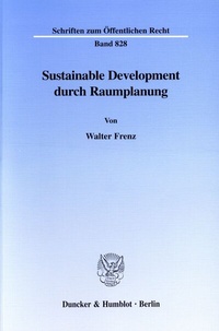 Bild: Sustainable Development durch Raumplanung. - Duncker & Humblot