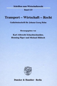 Abbildung von: Transport - Wirtschaft - Recht. - Duncker & Humblot