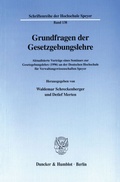 Cover: Grundfragen der Gesetzgebungslehre. - Duncker & Humblot