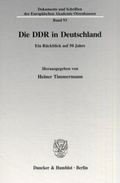 Cover: Die DDR in Deutschland. - Duncker & Humblot