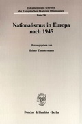 Cover: Nationalismus in Europa nach 1945. - Duncker & Humblot